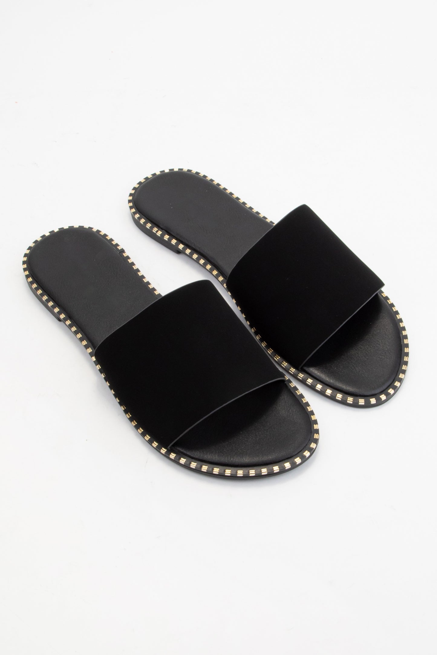 Black Studded Sandals