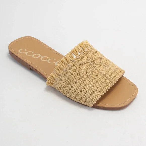 Tan Woven Palm Tree Sandal