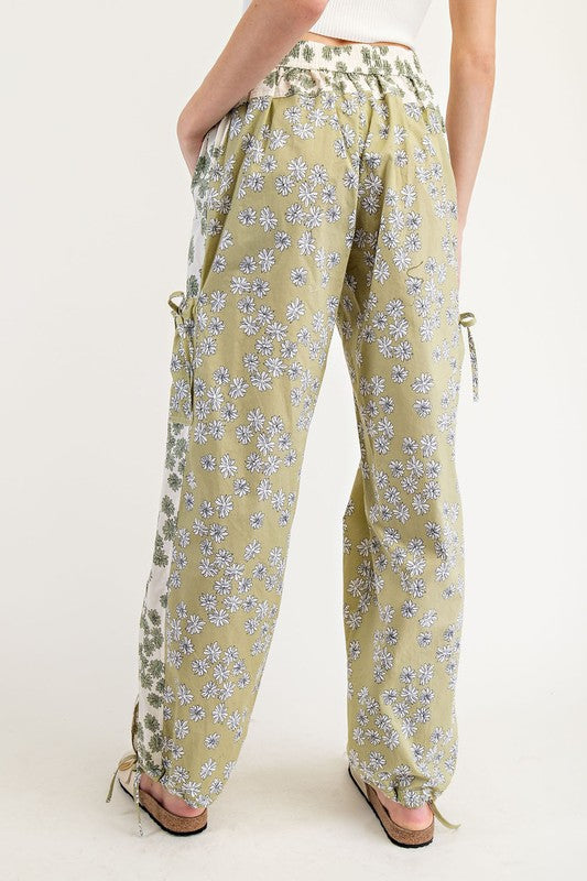 Sesame Green Floral Pants
