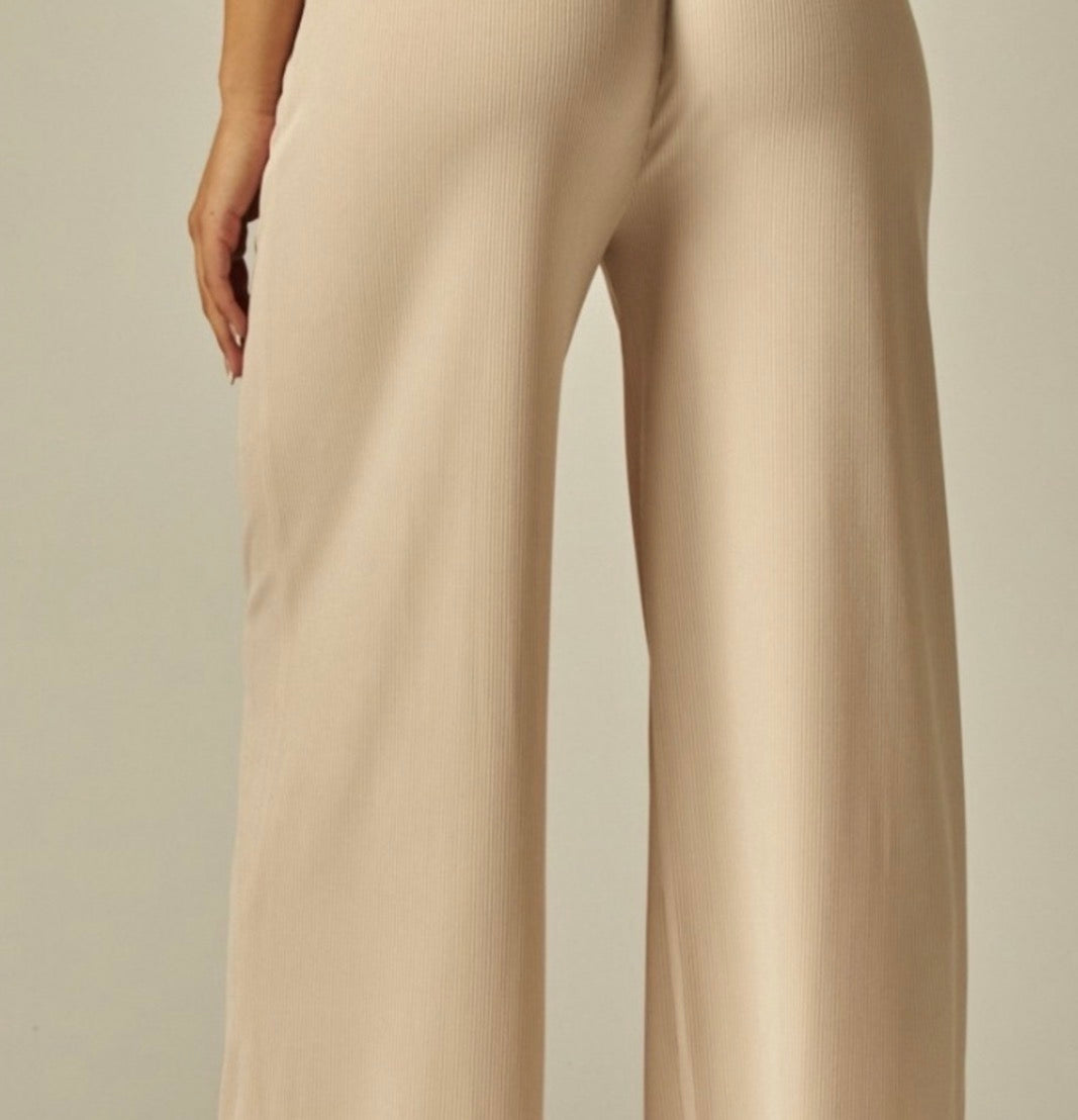 Stretchy Ribbed Drawstring Pant